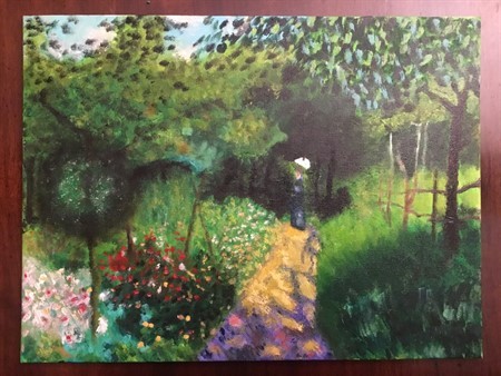 Donna in giardino (copia Renoir) 