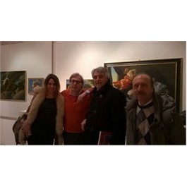 Vittorio Sgarbi in visita alla mostra 