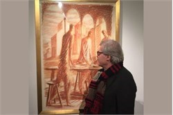 Vittorio Sgarbi in visita alla mostra 